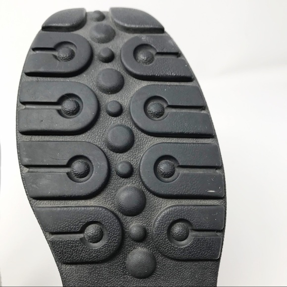 Y2K Cole Haan Nike Air Leather Double Stitch Slip On Block Heel Mules Black 8 B - Picture 12 of 12